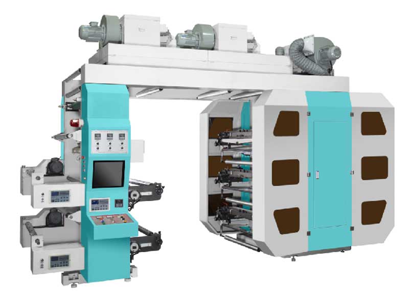 6 Color Stack Type Flexo Printing Machine