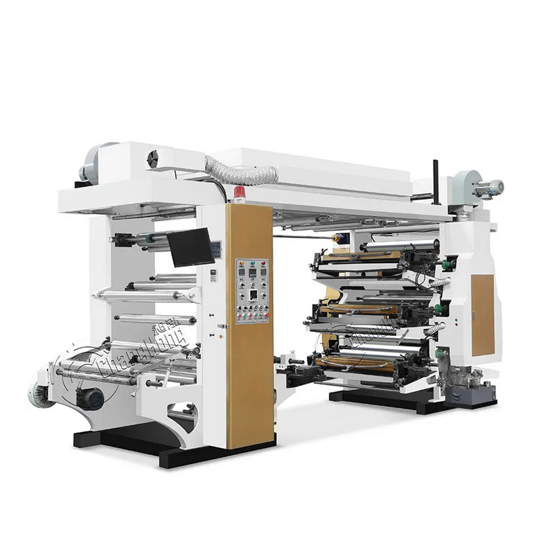 6 colour stack type flexo printing machine for pp pe film