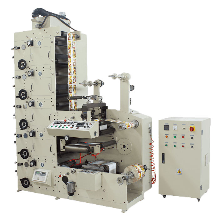 Automatic label flexographic printing machine