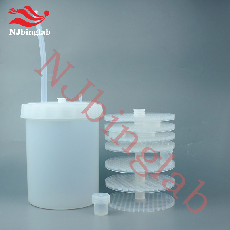 PFA vial cleaning system, Heating and soaking for cleaning